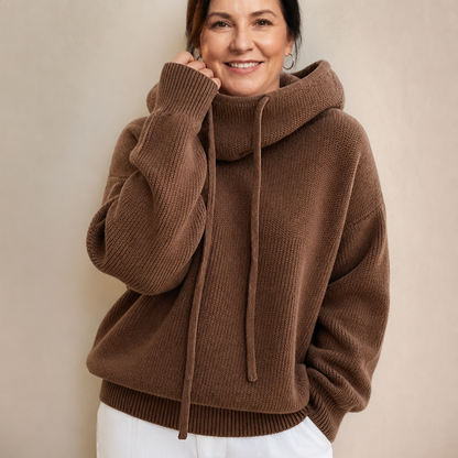 Women's Cozy Stylish Warm Hoodie Sweatshirt - Brown