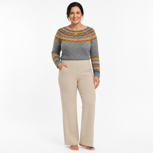 Women's Lightweight Slim Fit Comfortable Pants - Apricot