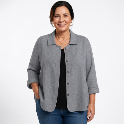 Women's Transitional Loose Fit Blouses for Women - Gray