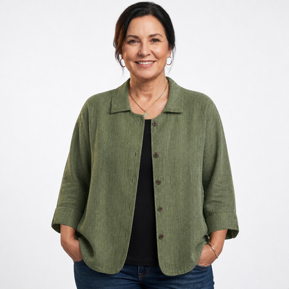 Women's Transitional Loose Fit Blouses for Women - Green