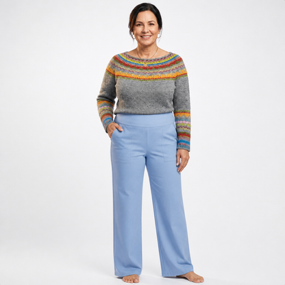 Women's Lightweight Slim Fit Comfortable Pants - Blue