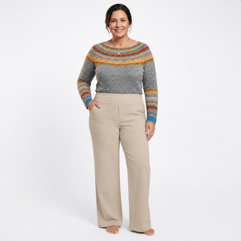Women's Lightweight Slim Fit Comfortable Pants - Brown