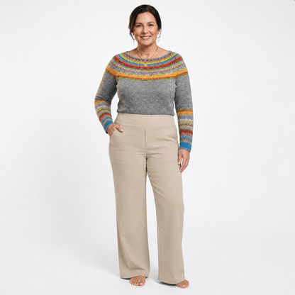 Women's Lightweight Slim Fit Comfortable Pants - Brown