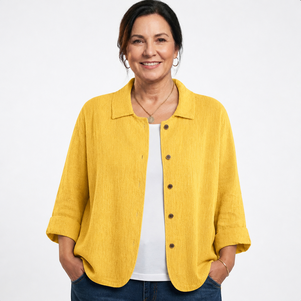 Women's Transitional Loose Fit Blouses for Women - Yellow