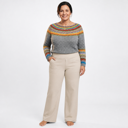 Women's Lightweight Slim Fit Comfortable Pants - Cream