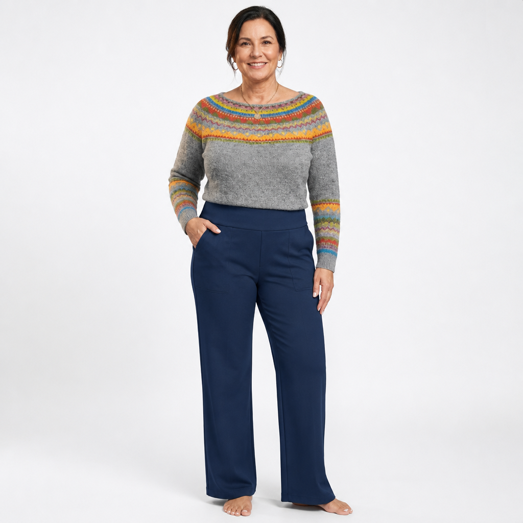 Women's Lightweight Slim Fit Comfortable Pants - Dark Blue