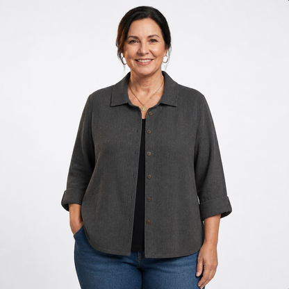 Women's Transitional Loose Fit Blouses for Women - Dark Gray