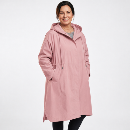 Women's Oversized Adjustable Hooded Comfortable Coat - Pink