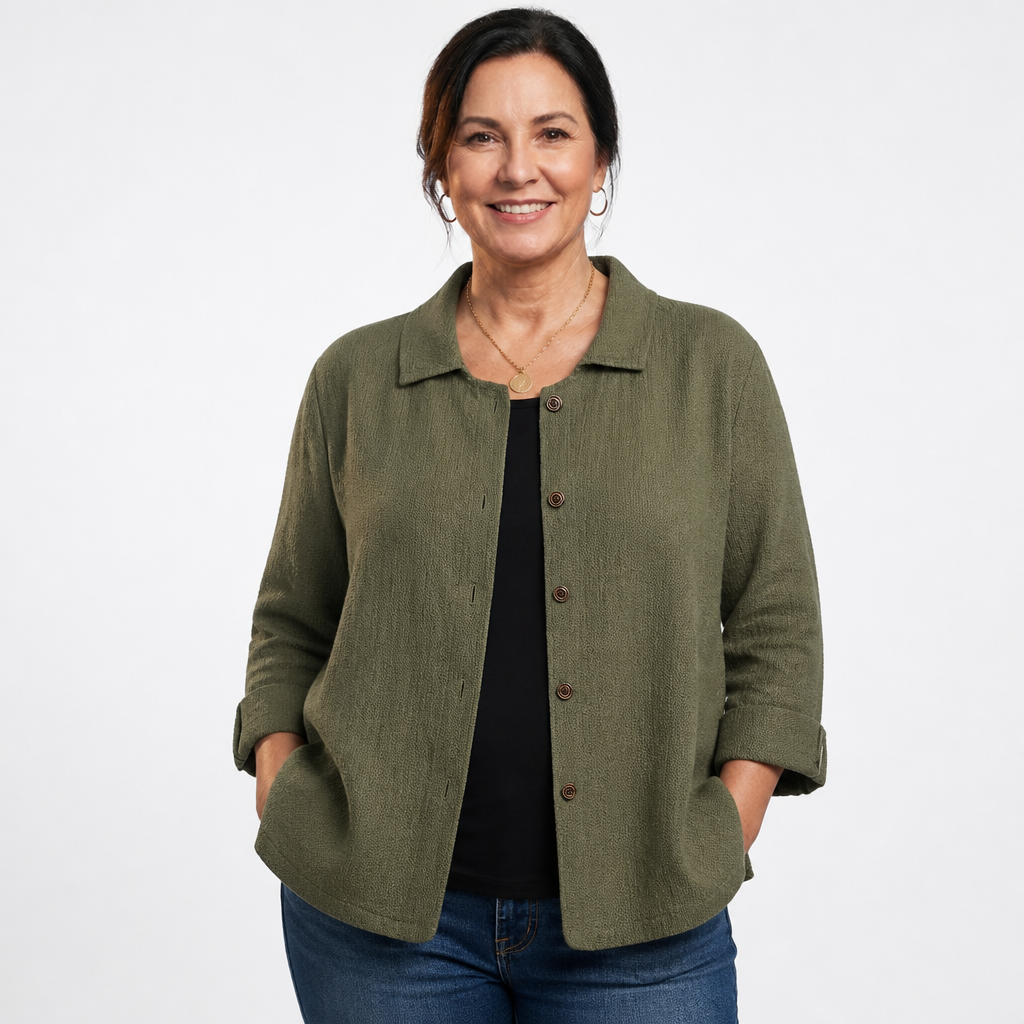 Women's Transitional Loose Fit Blouses for Women - Olive