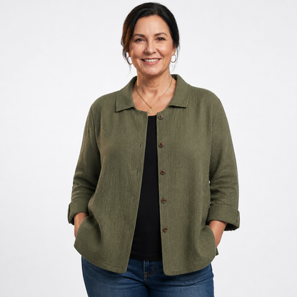 Women's Transitional Loose Fit Blouses for Women - Olive