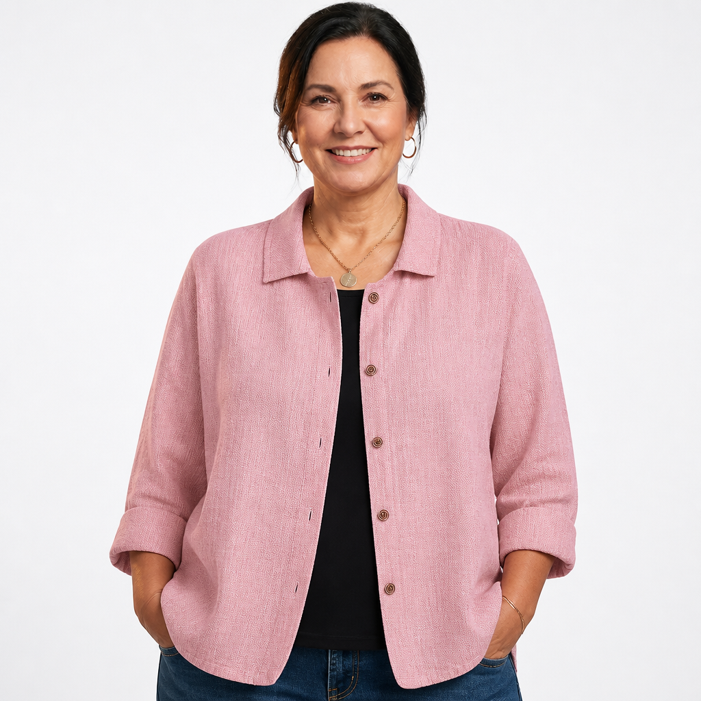 Women's Transitional Loose Fit Blouses for Women - Pink