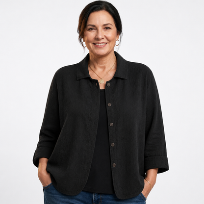 Women's Transitional Loose Fit Blouses for Women - Black