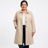 Women's Long Classic Trench Coat Winter Outerwear