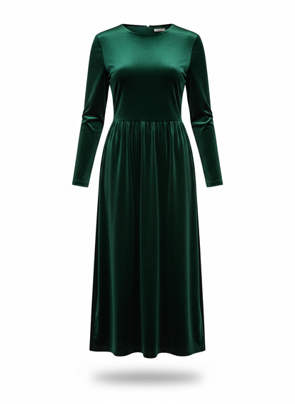 Midi Dress with Empire Waist Cut
