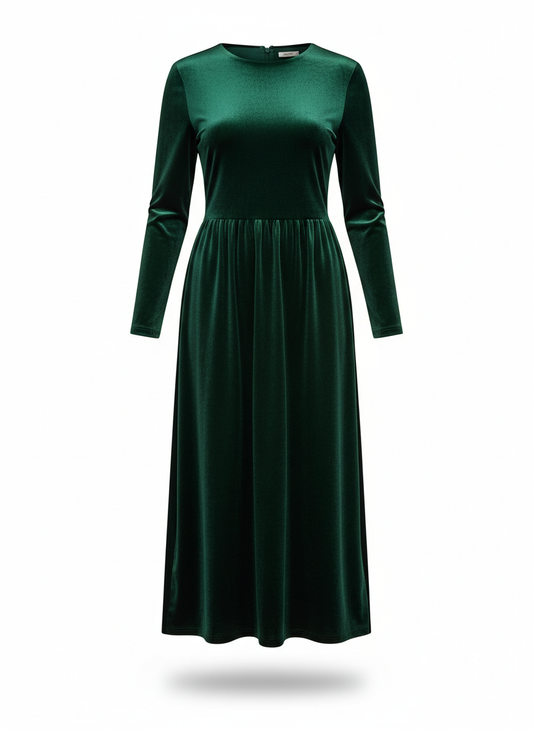 Midi Dress with Empire Waist Cut